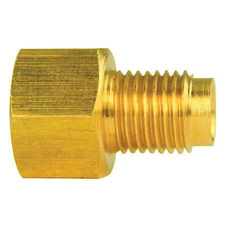 Brass Adapter, Female (7/16-24 Inverted), Male(3/8-24 Inverted)