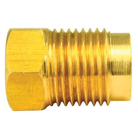 Brass Adapter, Female(3/8-24 Inverted), Male(9/16-20 Inverted), 10/Bag