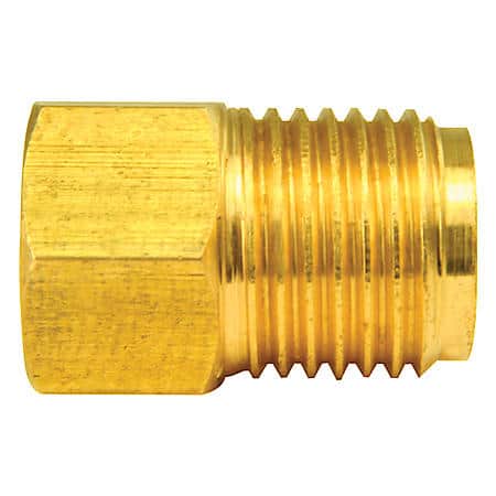Brass adapter - 3/8-24 Inverted to 9/16-18 Inverted -