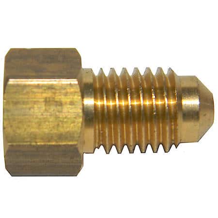 Brass Adapter, Female(3/8-24 Inverted), Male(M11X1.5 Bubble), 10/Bag