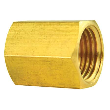 Brass Brake Line Union, 1/4 (7/16-24 Inverted), 10/bag
