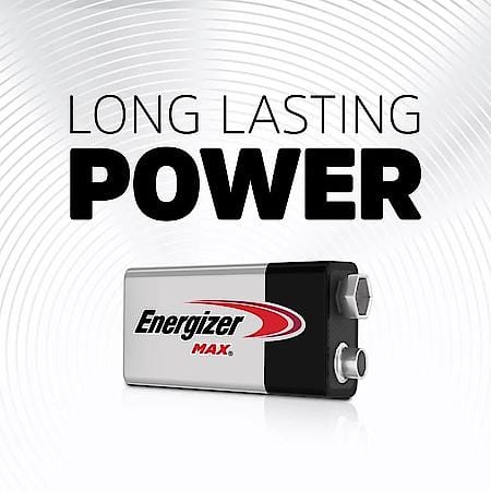 MAX 9V Batteries (1 Pack), 9 Volt Alkaline Batteries