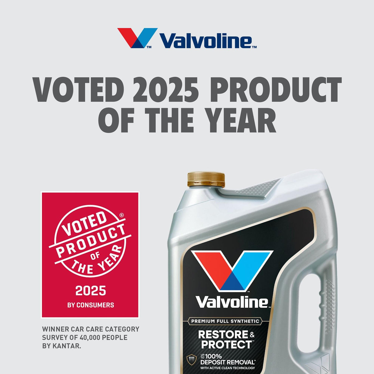 Valvoline Restore and Protect Full Synthetic 0W-16 Motor Oil 5 Quart 913002