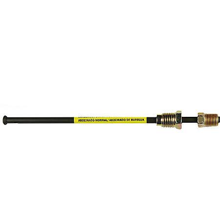 PVF Steel Brake Line Adapter, 3/16 x 8 (3/8-24 Inverted)(M11x1.5 Bubble)