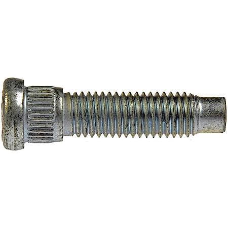 Wheel Stud: Serrated Stud, M12-1.75 Thread Size, RHT, 1 Pack