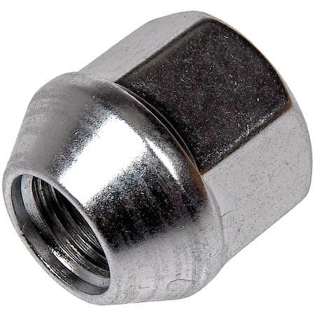 Wheel Lug Nut: 1/2-20 Thread, Conical 60, Bulge, 0.938" Length, Zinc, 1 Pack