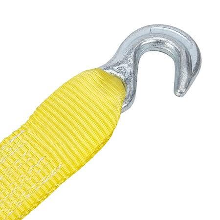 14' 9000 lbs Break Strength Retractable Yellow Tow Strap, 1 Pack