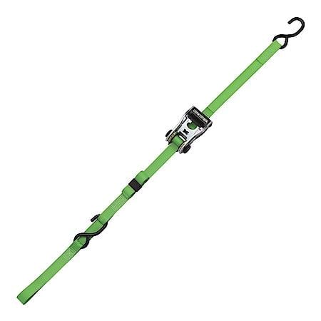 10' 1500 lbs Break Strength RatchetX Tie Downs Green, 2 Pack