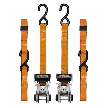 10' 3000 lbs RatchetX Tie Down 2 Pack Orange
