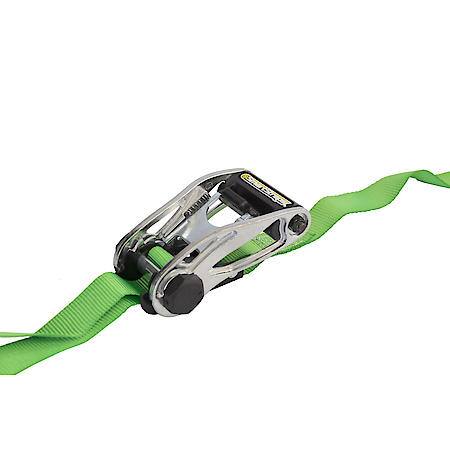 14' 1500 lb RatchetX Ratchet Tie Down 4 Pack Green