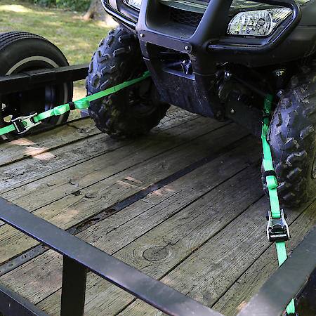 14' 1500 lb RatchetX Ratchet Tie Down 4 Pack Green