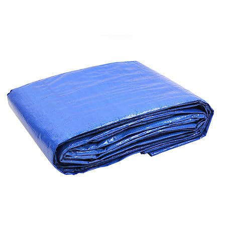 Tarp, Heavy-Duty, 9' x 12', blue, Polyethylene, Universal, 1 Pack, Waterproof, UV Treated