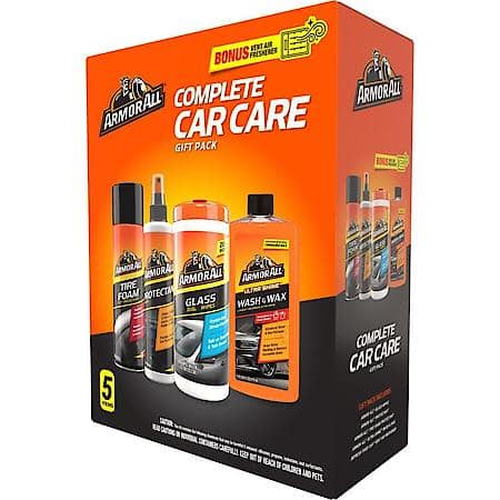 Complete Car Care Gift Pack, Bonus Vent Air Freshener, 5 Piece