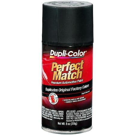 Perfect Match Automotive Paint, Flat, Universal Black, 8-Oz