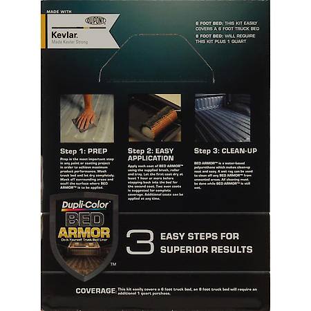 Dupli-Color, Bed Armor Truck Bed Coating, Satin, Black, 1-gal