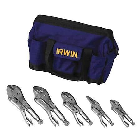 Irwin Vise-Grip 5-Piece Locking Pliers Set In Bag