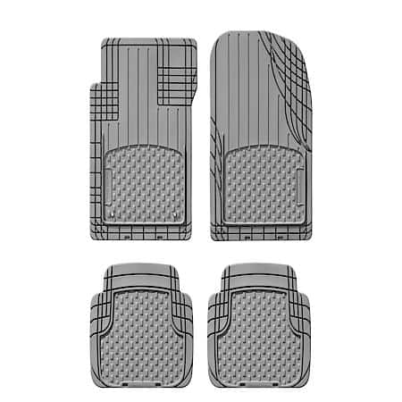 Cut-To-Fit, Tall Outer Ridges With Lower Containment Reservoir, Rubber, 4 Piece