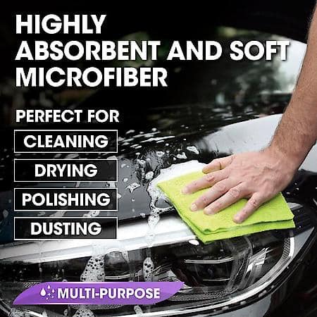 Microfiber Multi-Purpose Towels : 12" x 16", 6 Pack