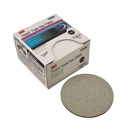 Trizact Hookit Foam Discs, 02087, 3 In, P3000 (Sold by each)