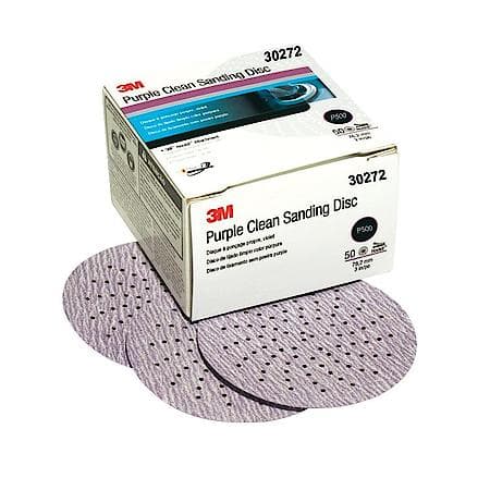 Purple Clean Sanding Hookit Disc, 30272, 3 In, P500 (Sold by each)