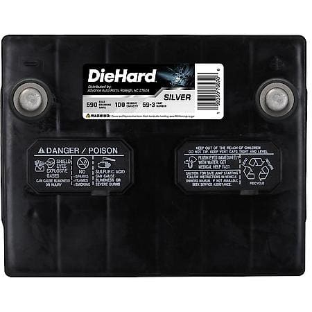 Battery : 59 Group Size, 590 CCA, 735 CA, 100 Minute Reserve Capacity