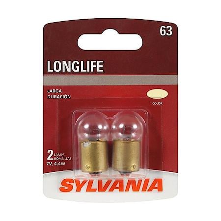 63 Long Life: Mini Bulb, Standard Performance, 2 Pack
