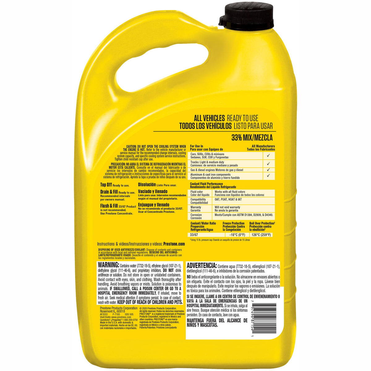 Prestone Engine Coolant / Antifreeze | AF2033