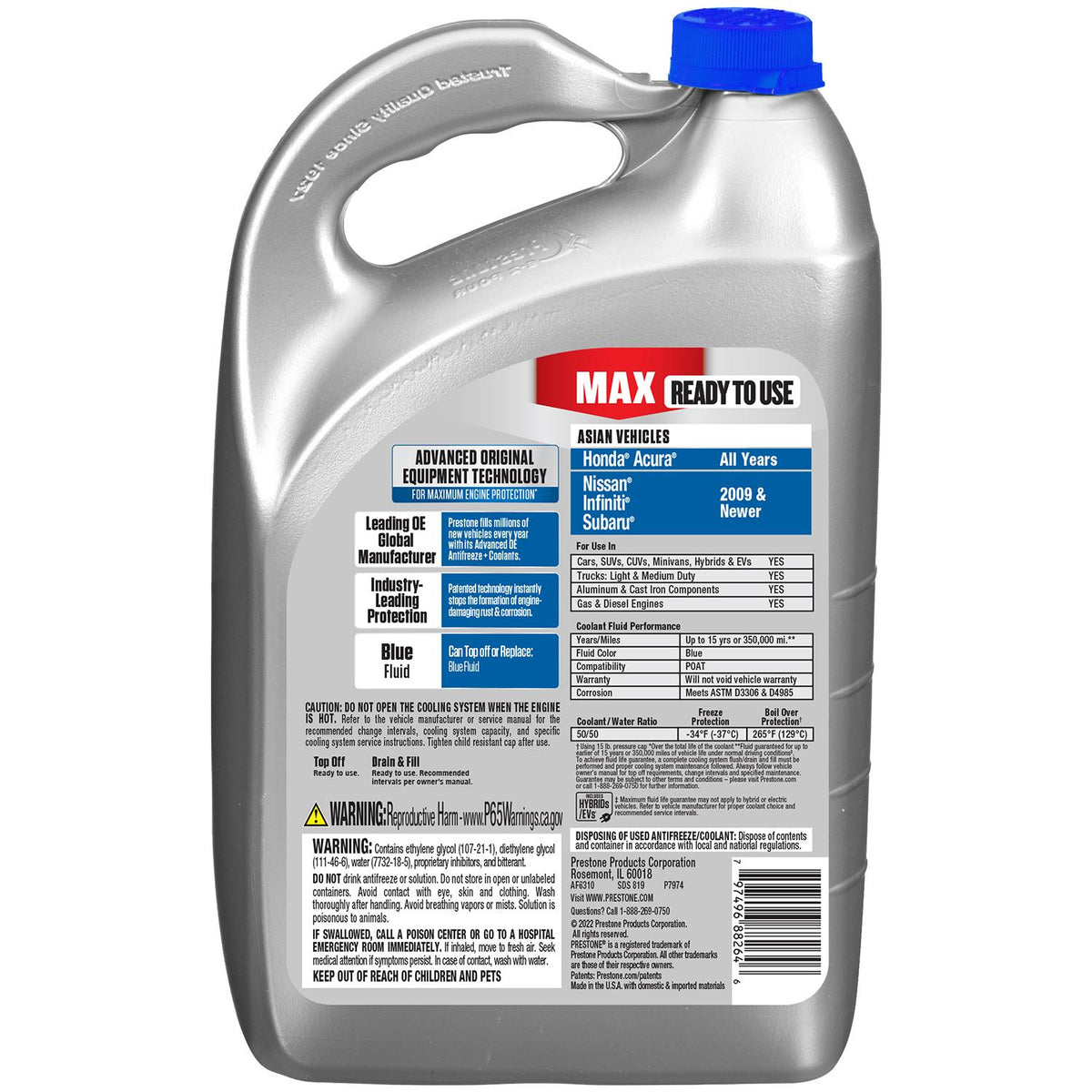 Prestone Blue Pre-Mixed Engine Coolant / Antifreeze | AF6310