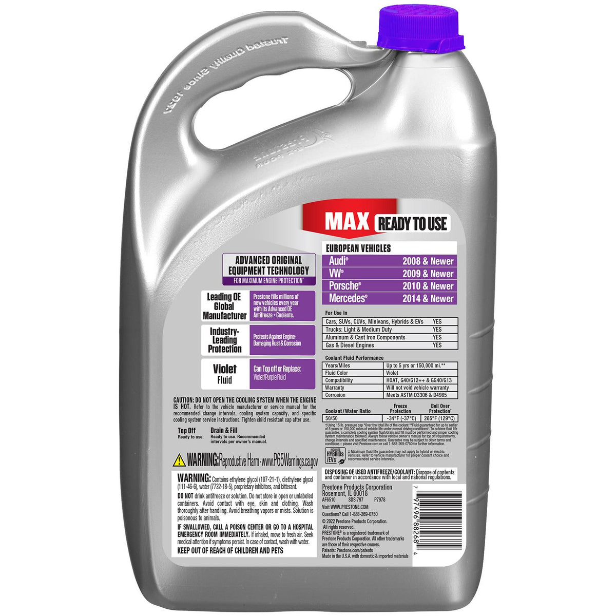 Prestone Purple Pre-Mixed Engine Coolant / Antifreeze | AF6510