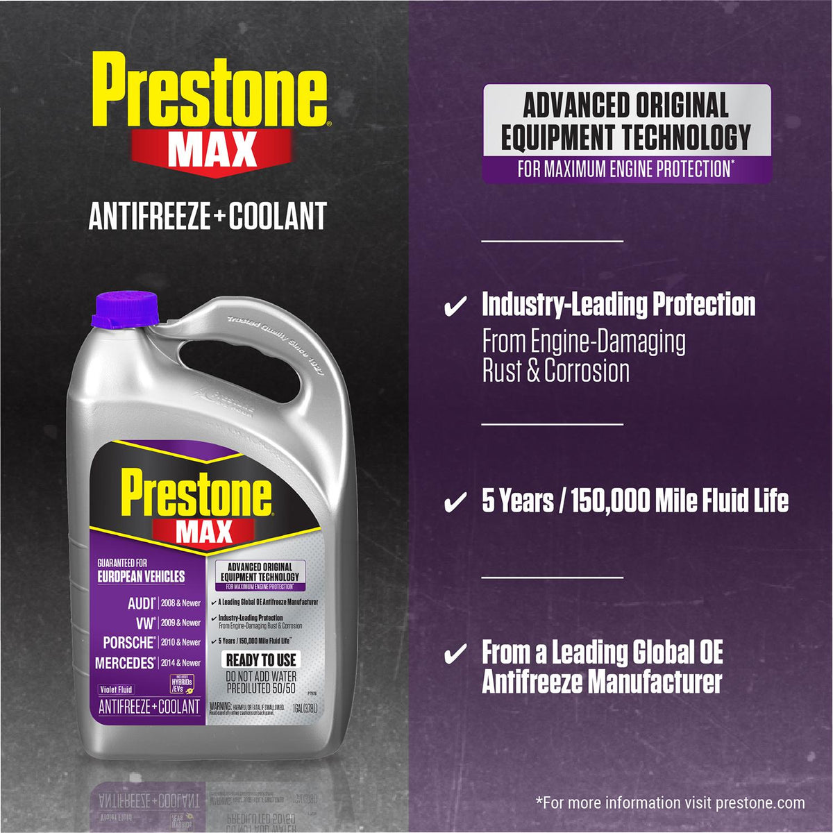 Prestone Purple Pre-Mixed Engine Coolant / Antifreeze | AF6510