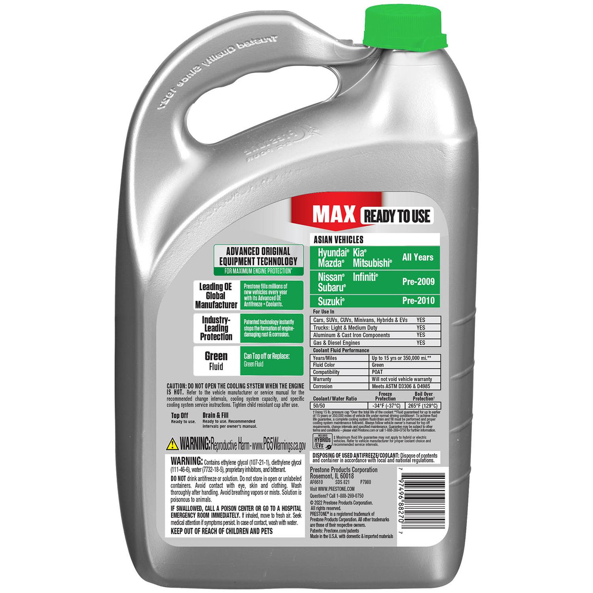Prestone Green Pre-Mixed Engine Coolant / Antifreeze | AF6610