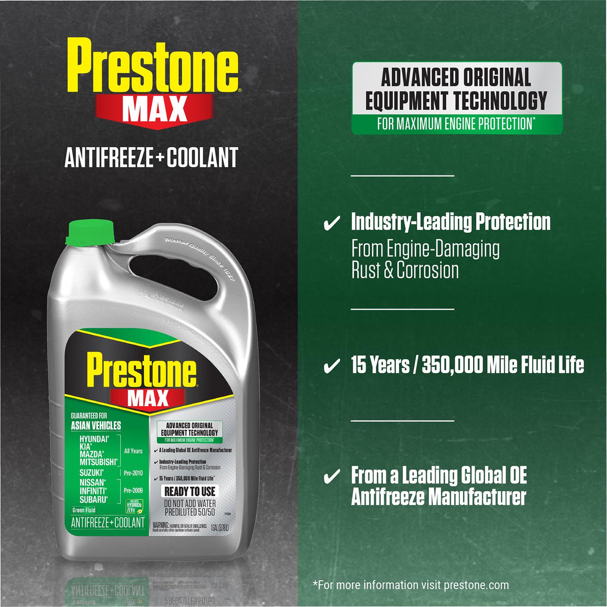 Prestone Green Pre-Mixed Engine Coolant / Antifreeze | AF6610