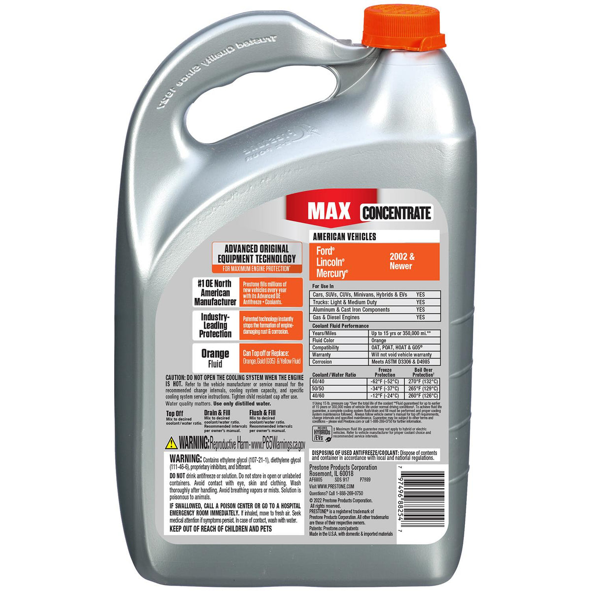 Prestone Orange Concentrate Engine Coolant / Antifreeze | AF6805