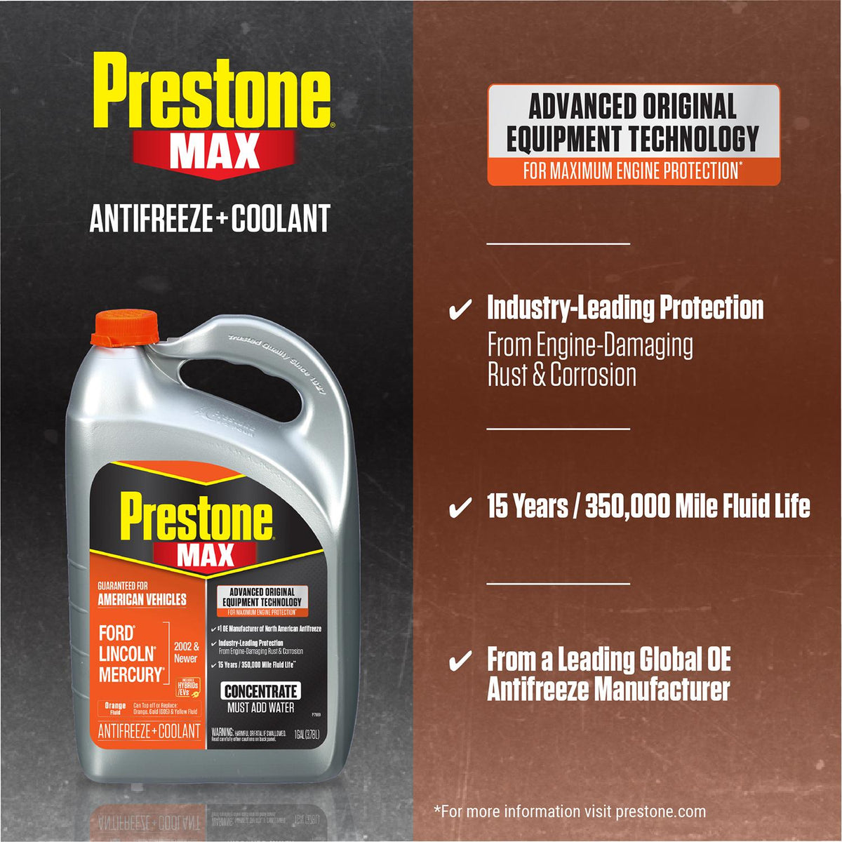 Prestone Orange Concentrate Engine Coolant / Antifreeze | AF6805