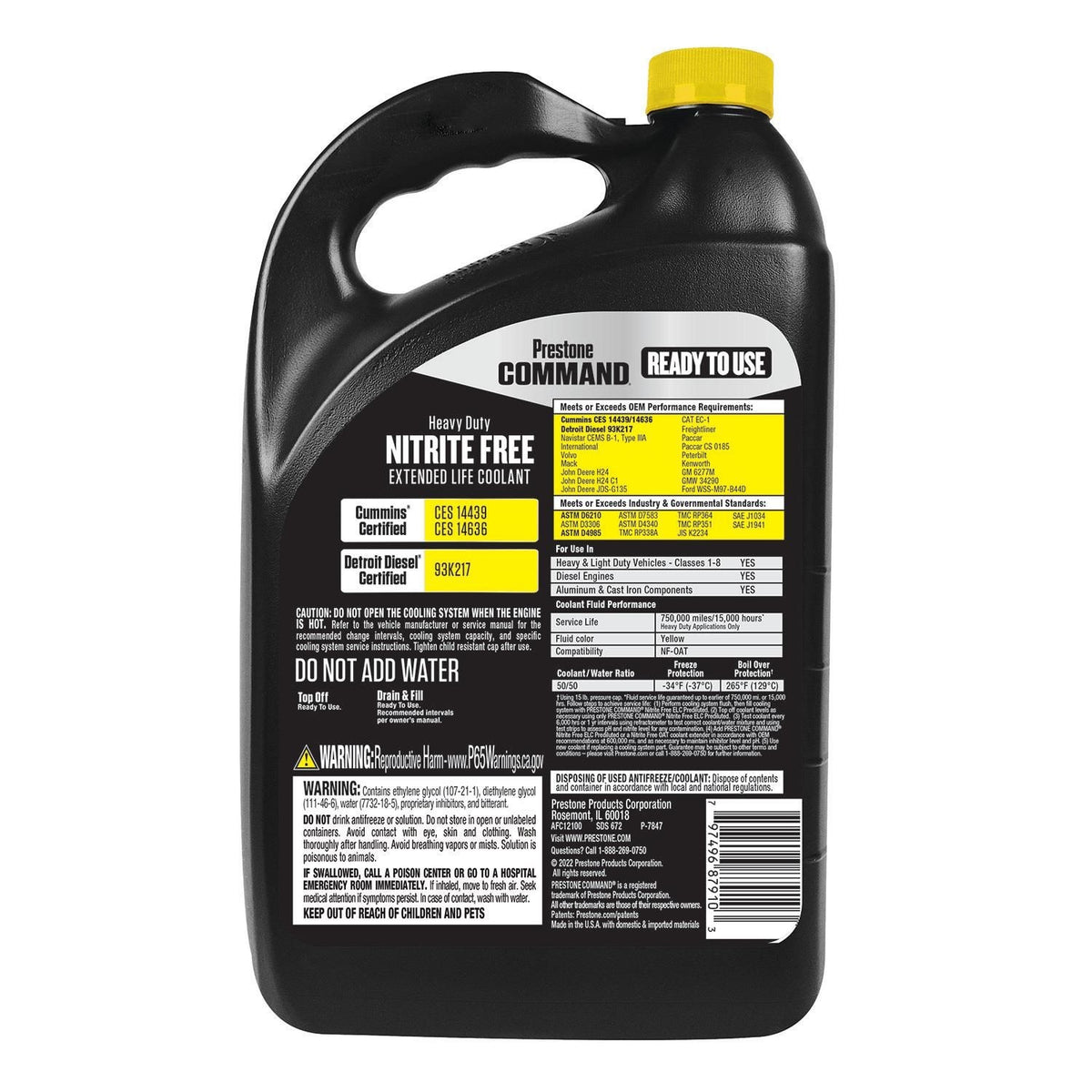Prestone Yellow Pre-Mixed Engine Coolant / Antifreeze | AFC12100