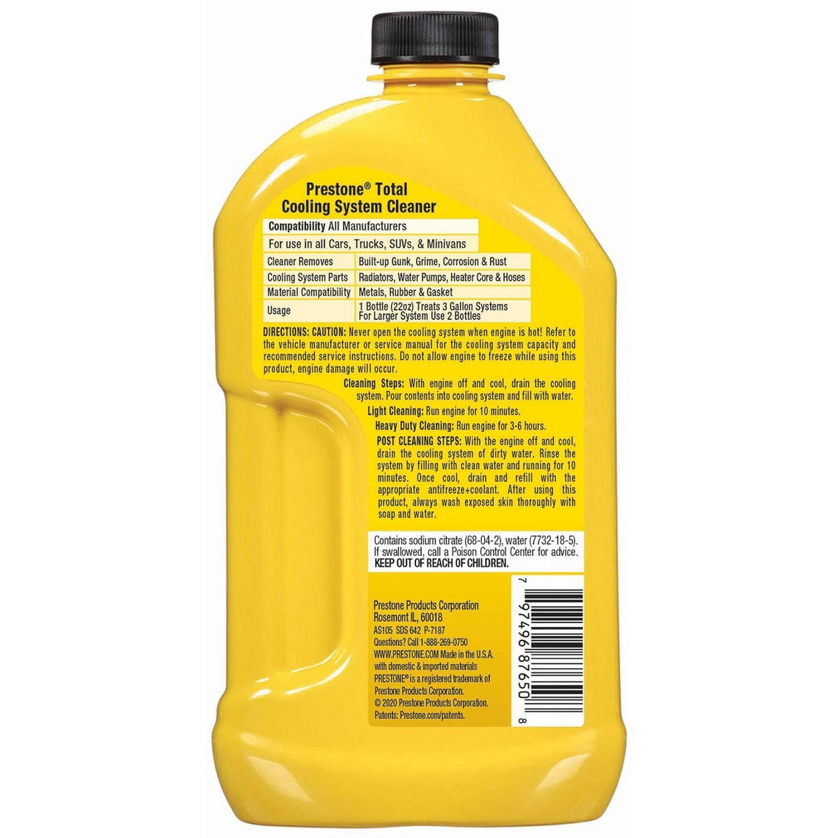 Prestone Radiator Flush + Cleaner 22oz | AS-105R