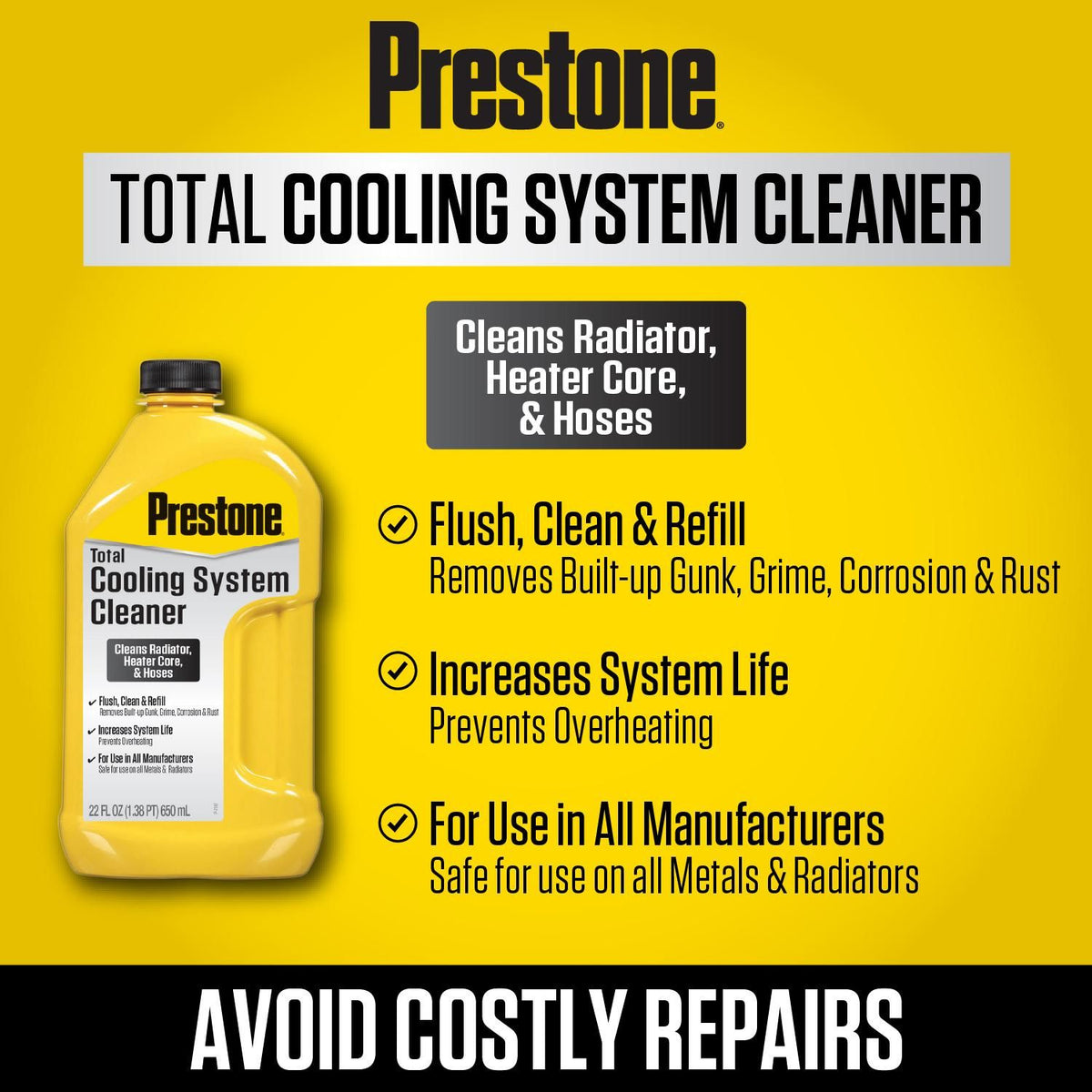 Prestone Radiator Flush + Cleaner 22oz | AS-105R