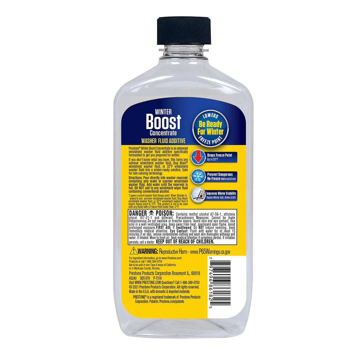 Prestone Windshield Boost De-Icer 15.5oz | AS-240