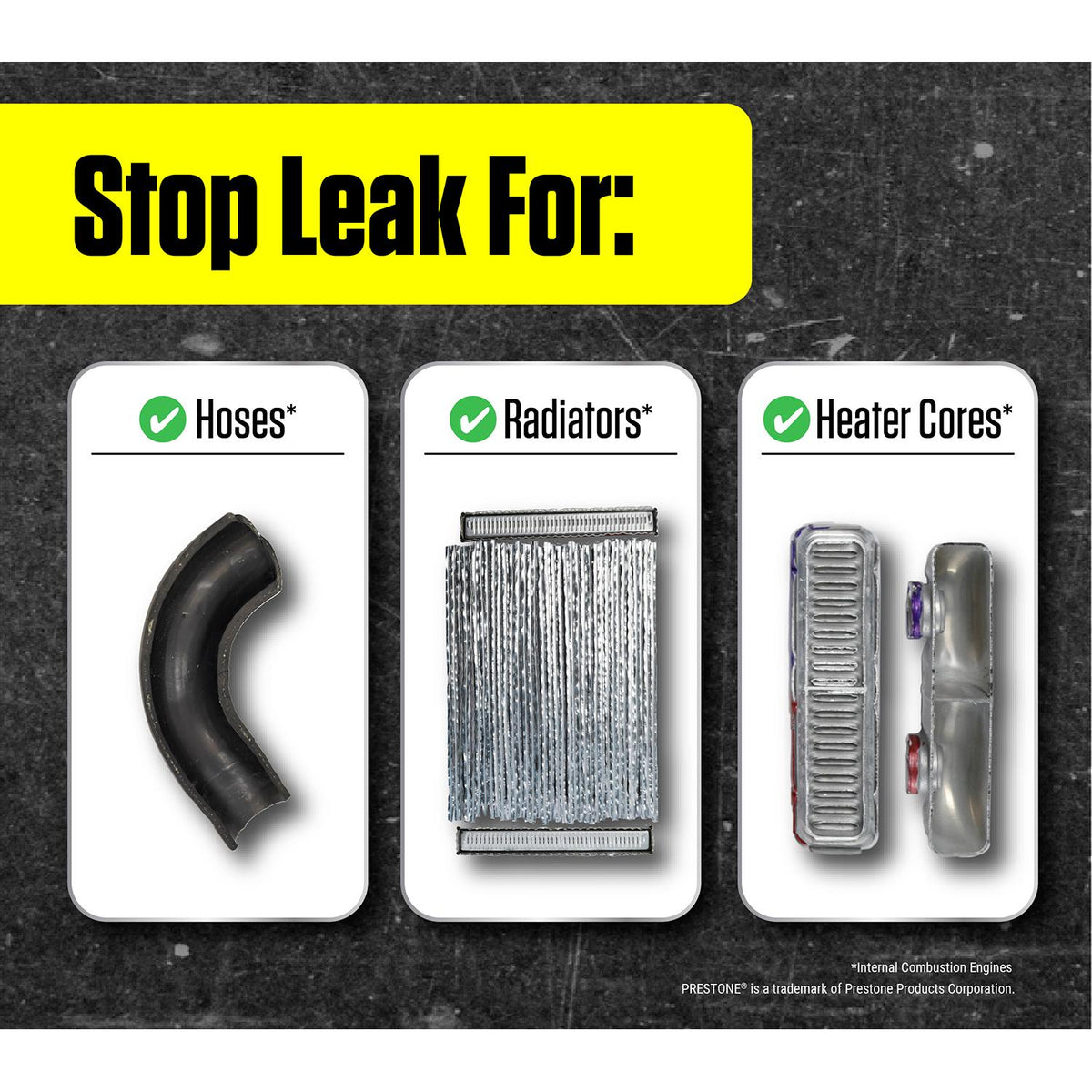 Prestone Cooling System Repair Stop Leak for Radiators Heater Cores and Hoses | AS145R