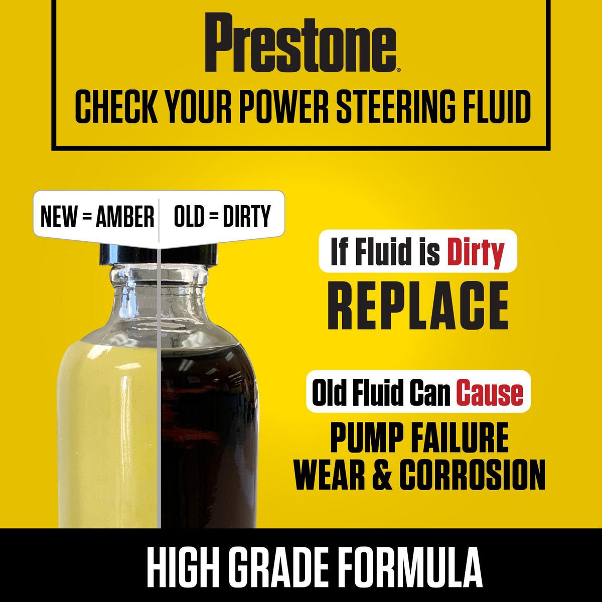 Prestone Power Steering Fluid + Stop Leak 12oz | AS262Y