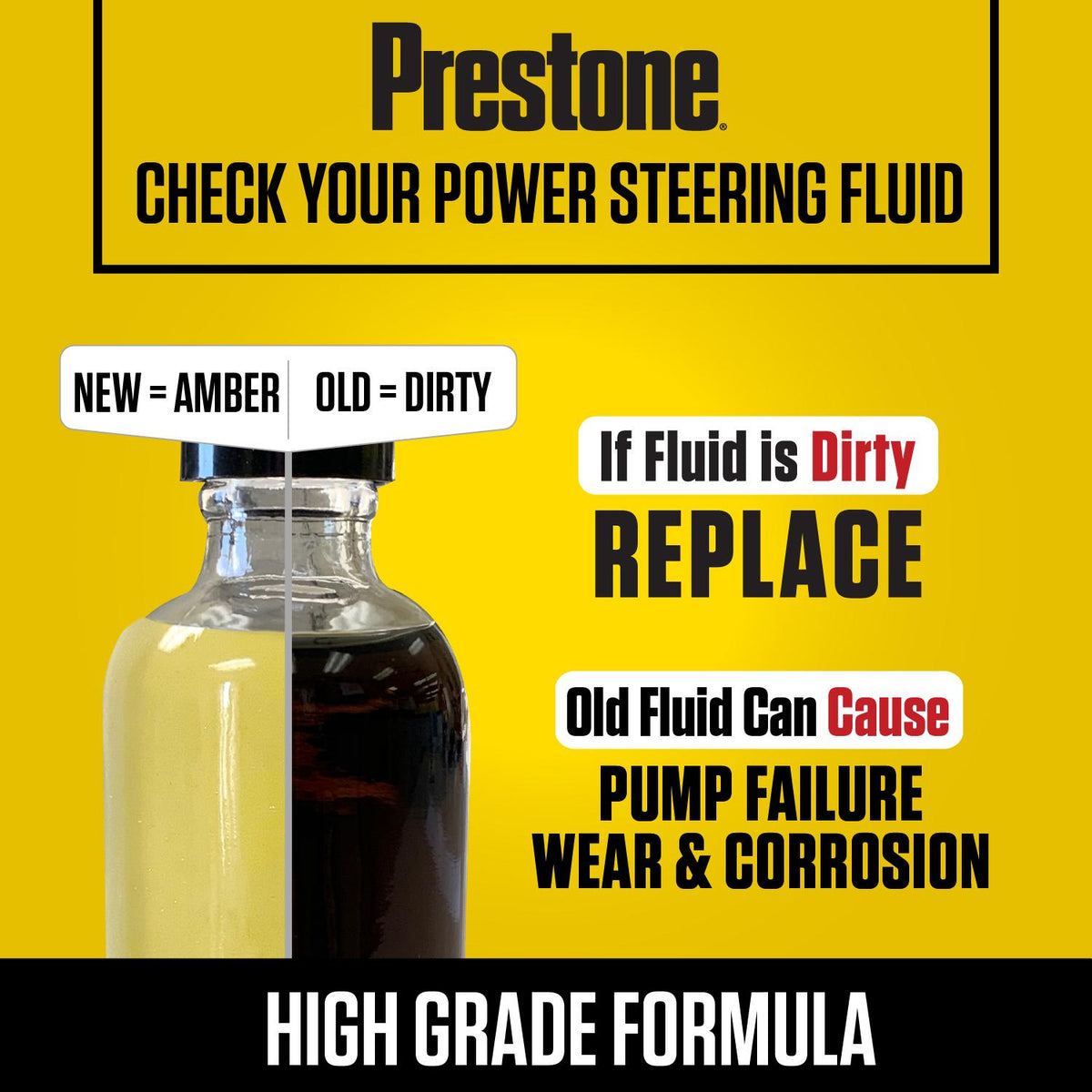 Prestone Power Steering Fluid + Stop Leak 32oz | AS263Y-12