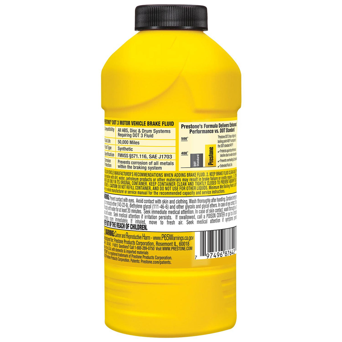 Prestone DOT 3 Brake Fluid 12 ounce | AS400Y