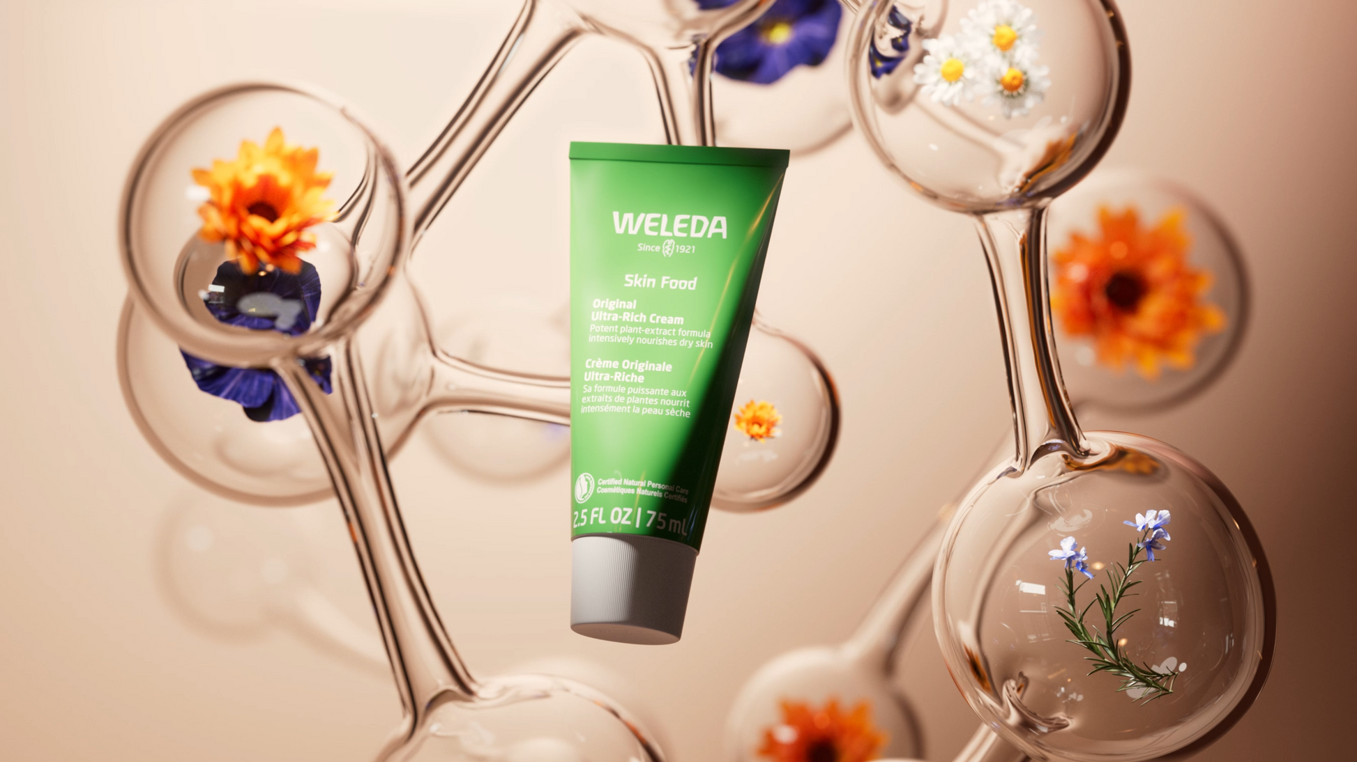 Weleda Skin Food Original Ultra-Rich Body Cream Trio, 3 Piece Set, 2.5 Fluid Ounce (Pack of 1), 1 Fluid Ounce (Pack of 2), Plant Rich Moisturizer and Lip Care with Chamomile and Calendula
