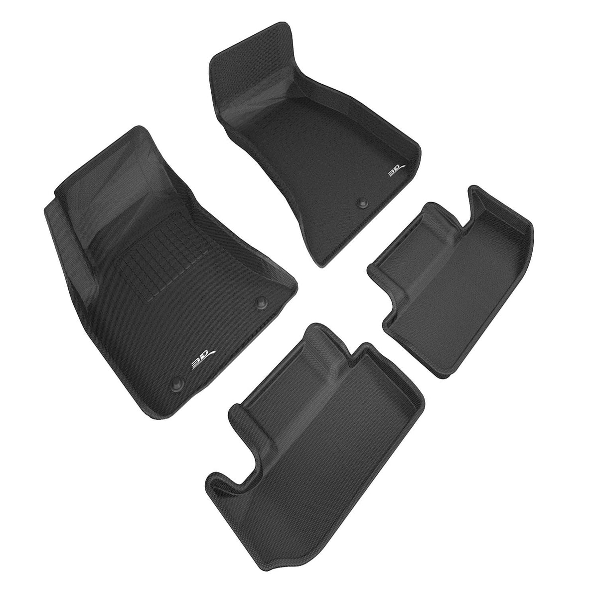 3D MAXpider Custom Fit Floor Mat Set, Front & Rear, Black, for select 2015-2023 Dodge Challenger | L1DG02601509 (1/1)