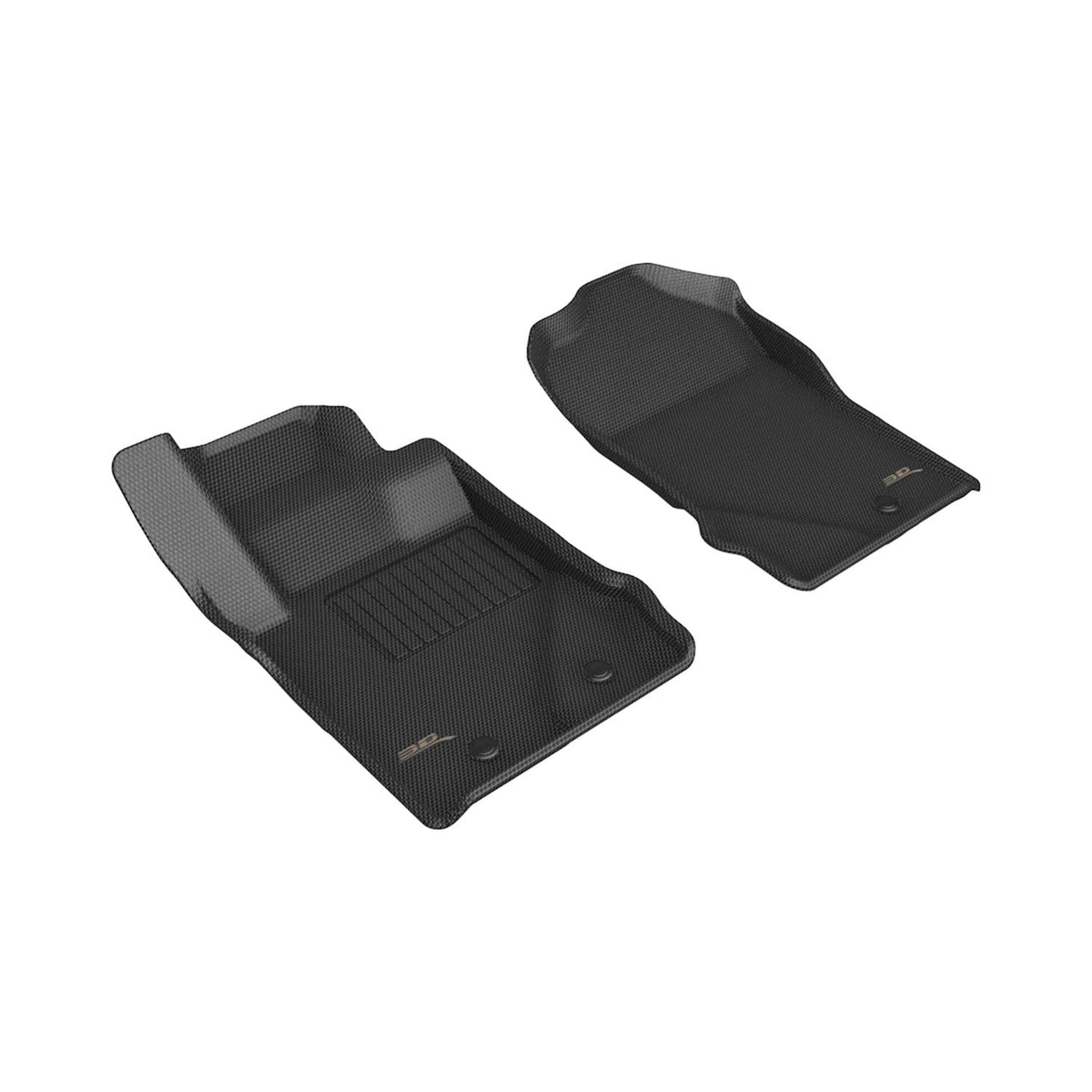 3D MAXpider Custom Fit Floor Mat Set, Front Row, Black, for 2021-2026 Ford Bronco | L1FR14911509 (1/1)