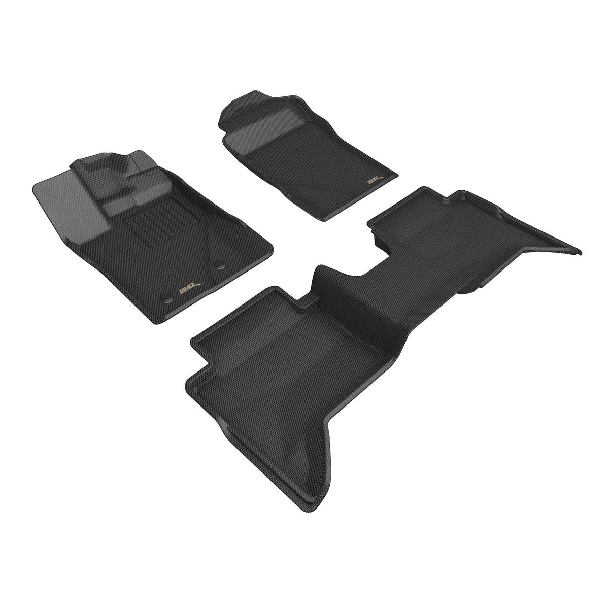 3D MAXpider Custom Fit Floor Mat Set, Front & Rear, Black, for 2024-2026 Ford Ranger | L1FR16401509 (1/1)