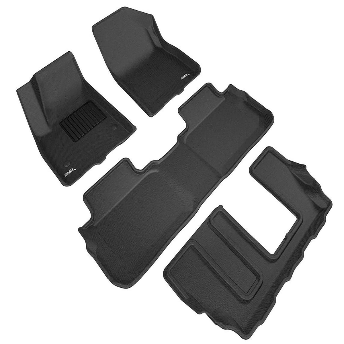 3D MAXpider Custom Fit Floor Mat Set, Front, Rear & Third Row, Black, for 2017-2023 GMC Acadia | L1GM02101509 (1/1)