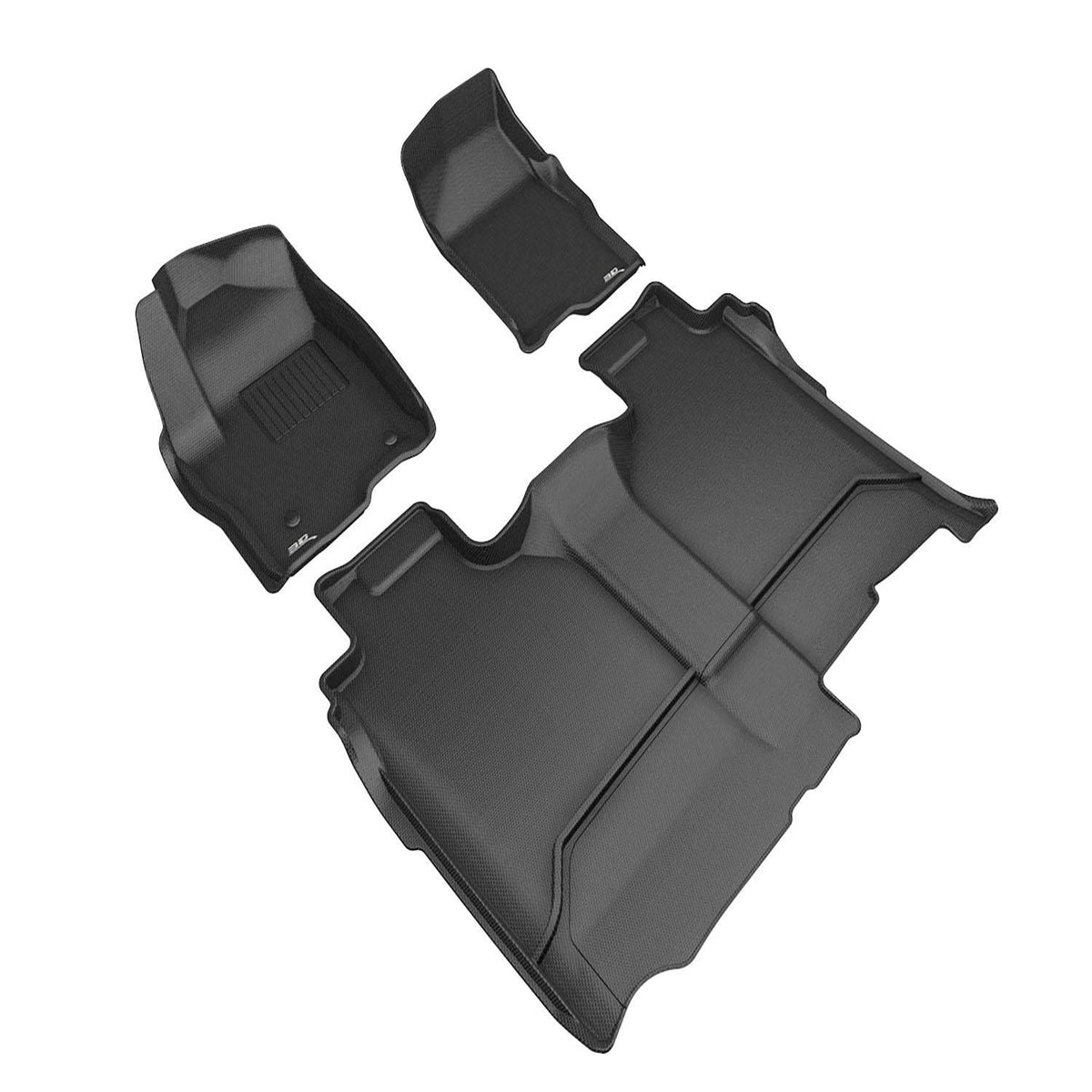 3D MAXpider Custom Fit Floor Mat Set, Front & Rear, Black, for 2019-2026 GMC Sierra 1500 | L1GM03501509 (1/1)