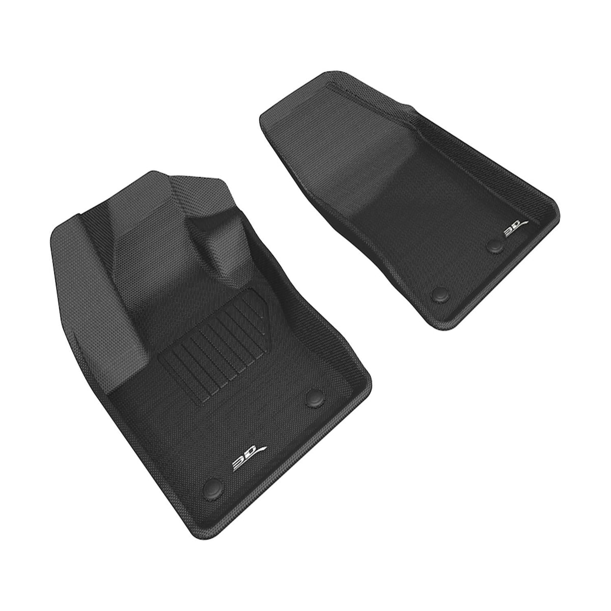 3D MAXpider Custom Fit Floor Mat Set, Front Row, Black, for 2017-2026 Jeep Compass | L1JP01611509 (1/1)