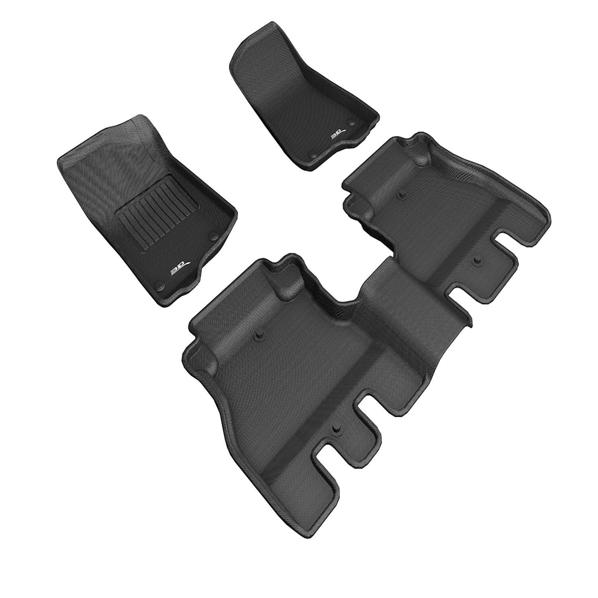 3D MAXpider Custom Fit Floor Mat Set, Front & Rear, Black, for 2018-2025 Jeep Wrangler | L1JP01901509 (1/1)